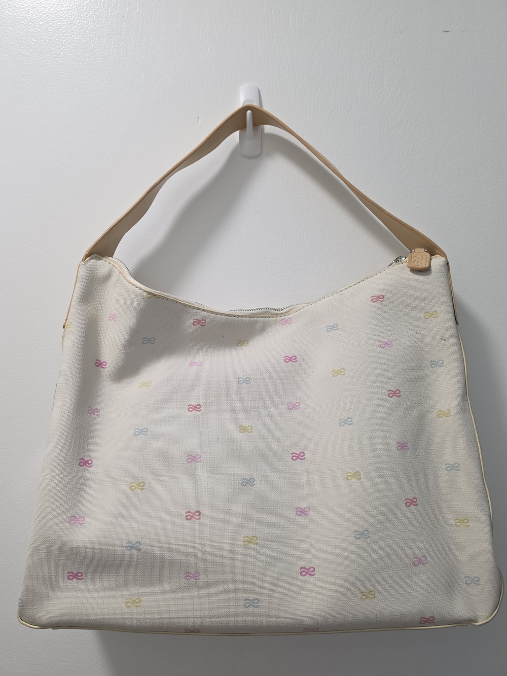 House Of Little Bunny Cream Pastel Pattern Shoulder Bag